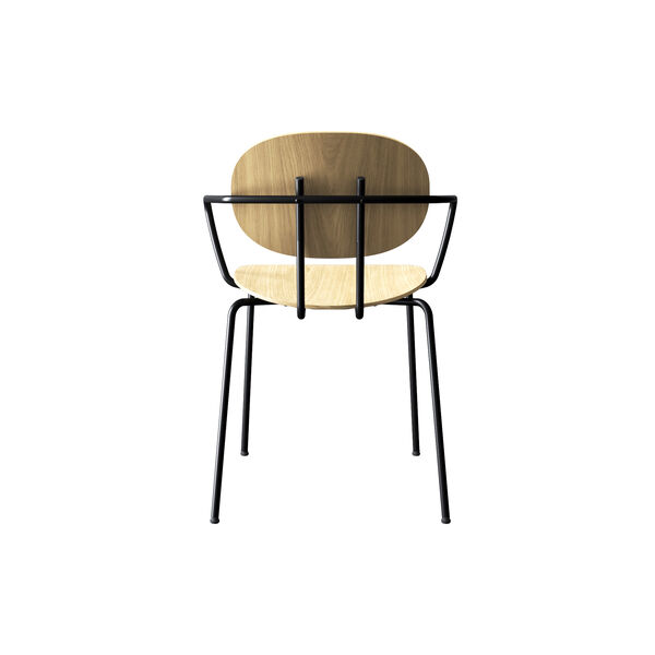 PIET HEIN Chair with Arms, white pigmented oak, Sibast Furniture