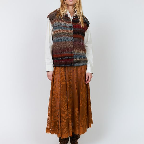 NynneLL Knit Vest SL, rust, Lollys Laundry