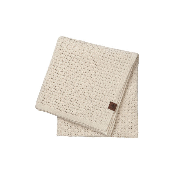 Knitted Plaid Mauntain, beige melange Knitted Plaid Mauntain, beige melange, By LOHN