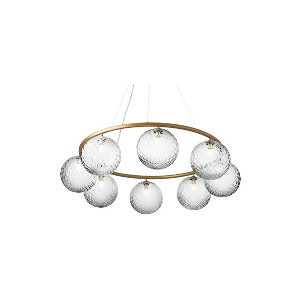 Miira 8 Circular Pendant, brass/optic clear, Nuura