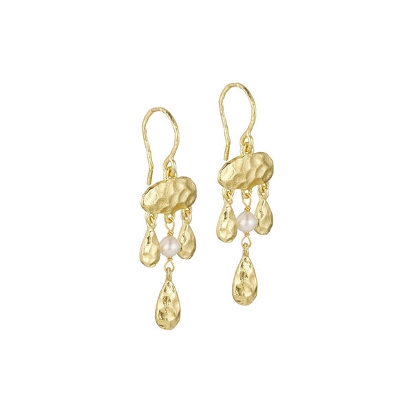 Linnea hook earrings, gold plated, Pure by Nat