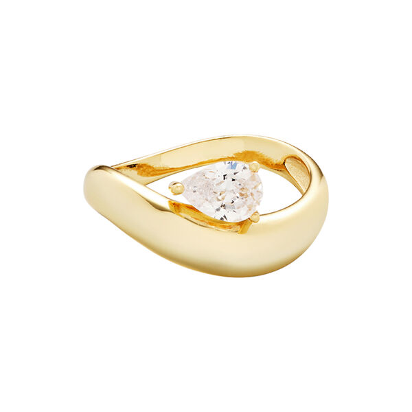 Wave Pear Ring, Philippa Studios