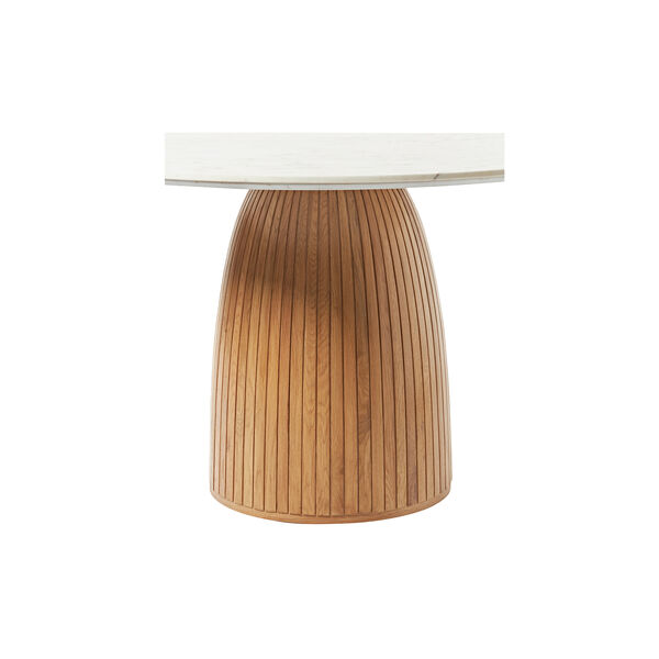 Nelly Round Dining Table, white marble, Westwing Collection