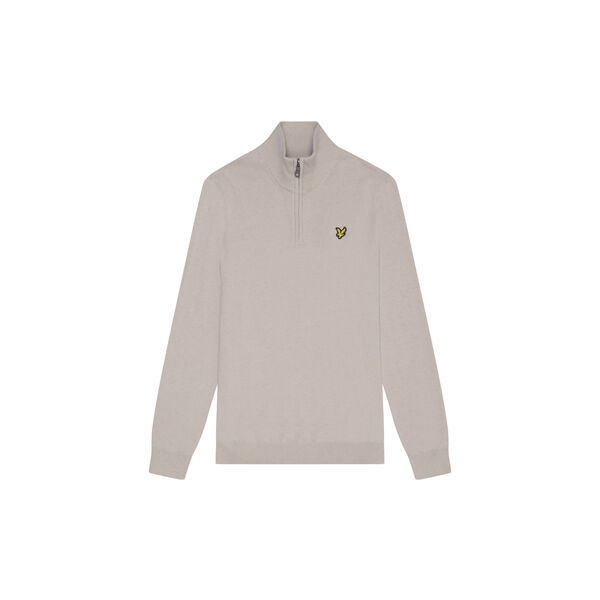 Cotton Merino Quarter Zip Jumper, cove, Lyle & Scott