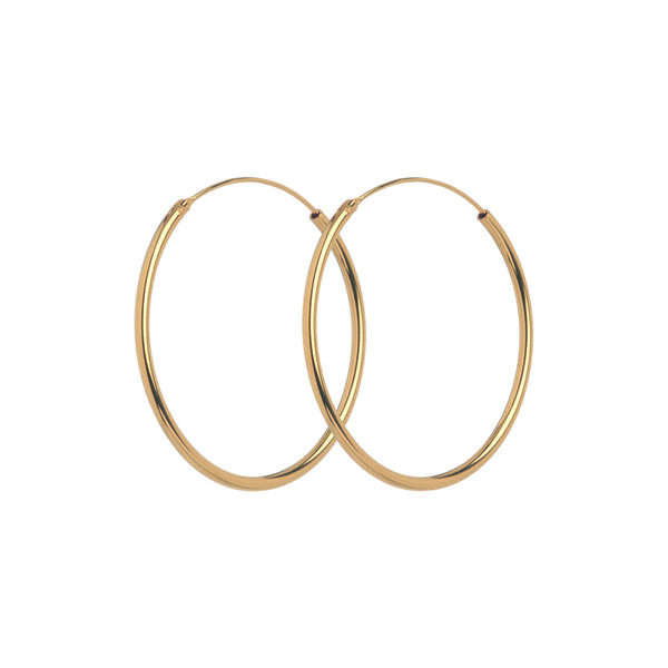Mini Plain Hoops, gold, Pernille Corydon Jewellery