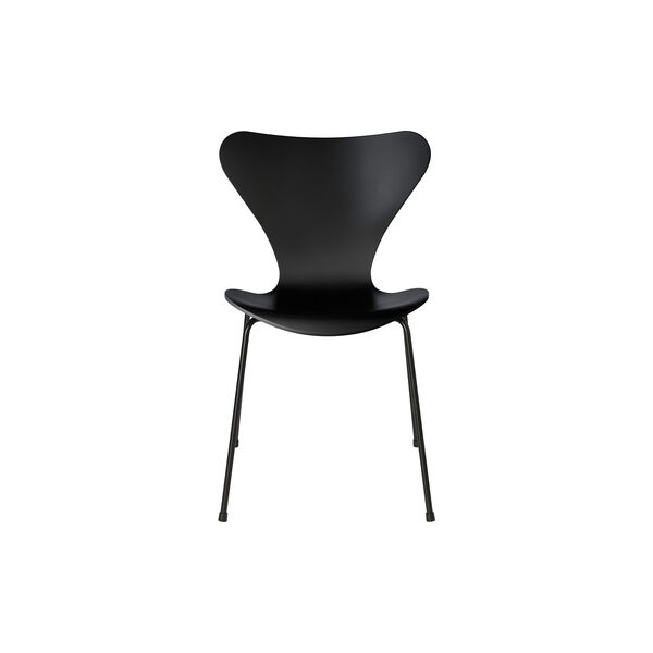 Series 7™ 3107 Monochrome Chair, lacquer, black, Fritz Hansen
