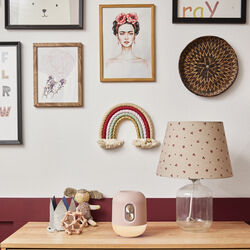 Glowie Bluetooth speaker and lamp, dusty rose, Kreafunk