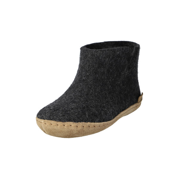 Felt Ankle Shoe Junior, charcoal Felt Ankle Shoe Junior, charcoal, Glerups