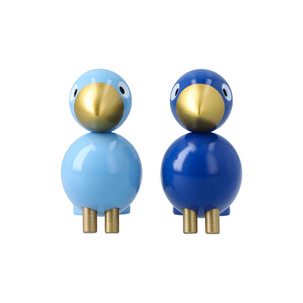 Winter birds liliput set, blue/light blue, Kay Bojesen Denmark
