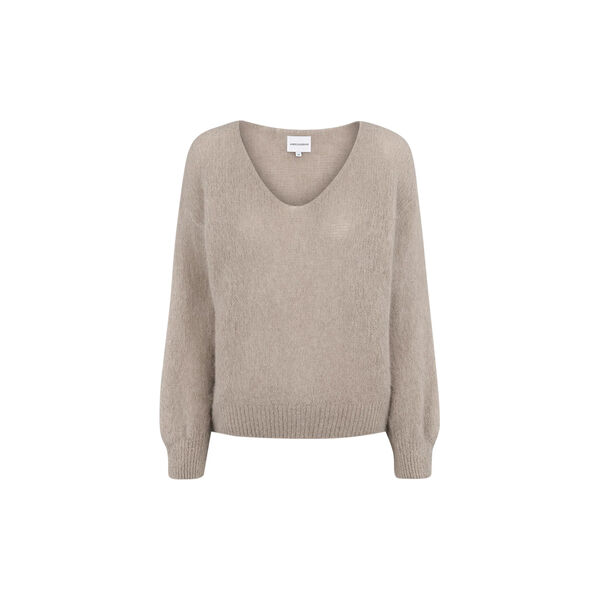 Milana LS Alpaca Pullover, light taupe, Americandreams