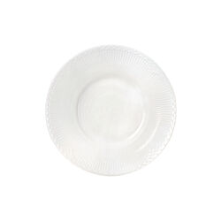 White Fluted Half Lace Deep Plate Ø 24 cm, Royal Copenhagen