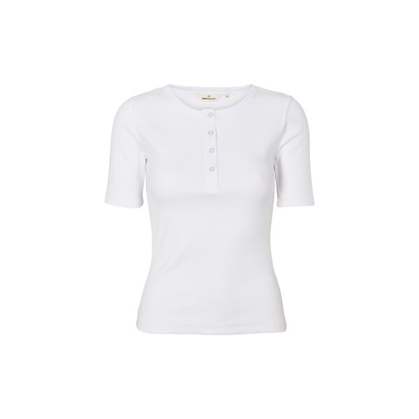 Ludmilla SS Granddad, bright white, Basic Apparel
