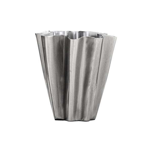 HDFlood Vase, brushed silver finish, House Doctor