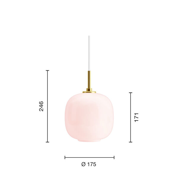 VL45 Radiohus Pale Rose Pendant VL45 Radiohus Pale Rose Pendant, Louis Poulsen
