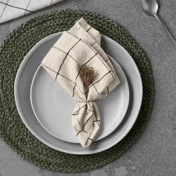 HDJoin Napkins 4 pcs, black/off-white, House Doctor