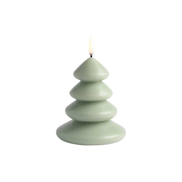LED Smooth candle Christmas tree | 11x13 | Sage Green, Uyuni Lighting