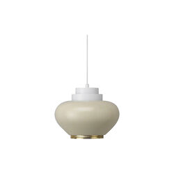 Pendant Light A333 “Turnip“, white/linen/brass-plated, Artek