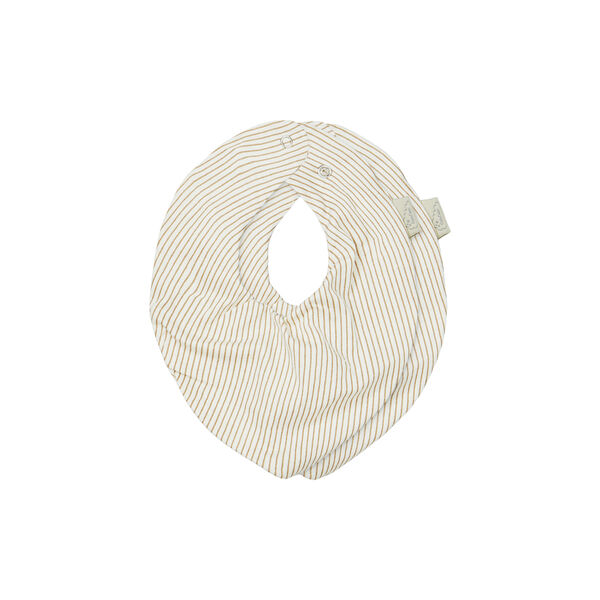 Bandana Jersey Bib 2-pack, classic stripes camel, Cam Cam Copenhagen