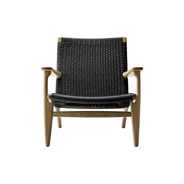 CH25 Lounge Chair, oiled oak/black, Carl Hansen & S&oslash;n