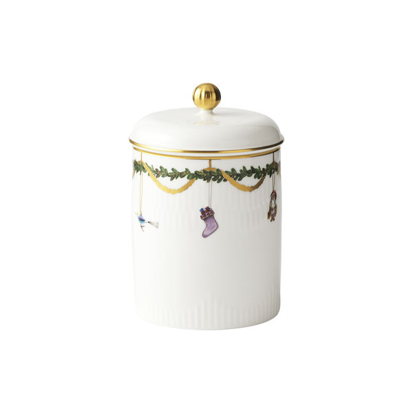 Star Fluted Christmas Jar with Lid, Royal Copenhagen