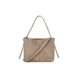 Suede Fraya Small Bag, moral gray, Becksöndergaard