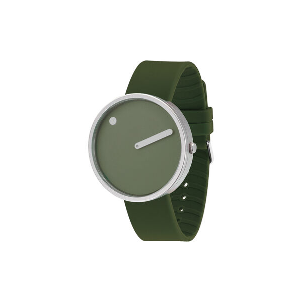 PICTO Wrist Watch, fresh olive/steel/fresh olive, Picto