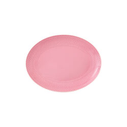 Rhombe Color Oval Serving Dish, rose, Lyngby Porcelæn