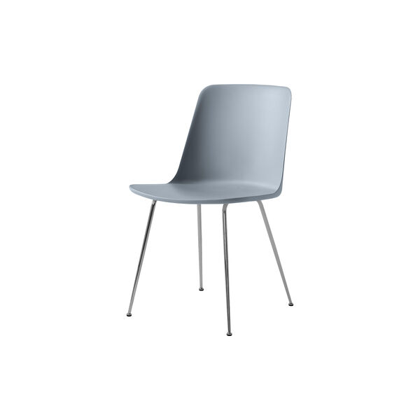Rely HW6 Dining Chair, light blue/chrome, &Tradition