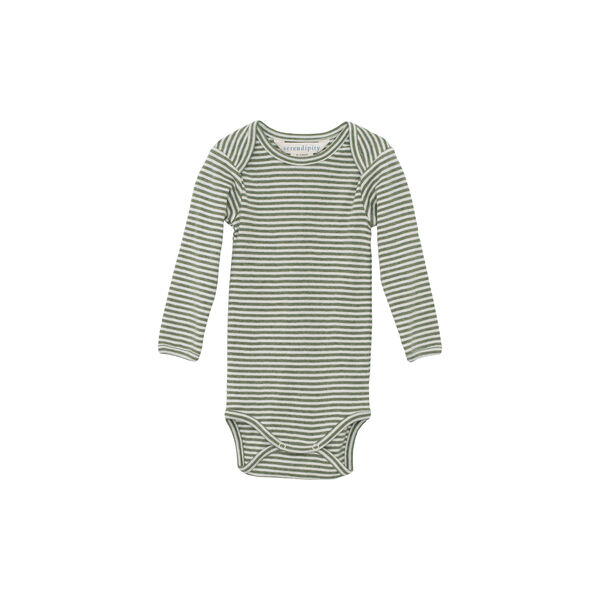 Baby Body Stripe | Moss/Offwhite, Serendipity