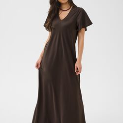 LodisaSZ Maxi Dress, chocolate brown, Saint Tropez
