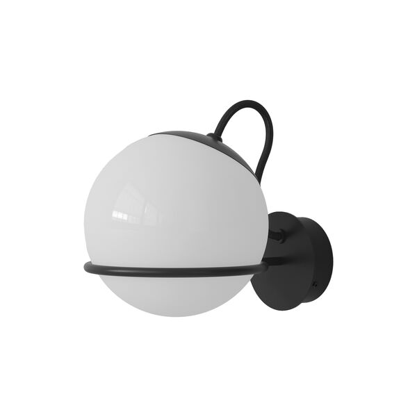 Model 237/1 Wall Lamp, opaline/black, Astep