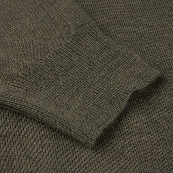 Sweater Knitted Crew Neck With Patch Merino Wool, green, Stenstr&ouml;ms