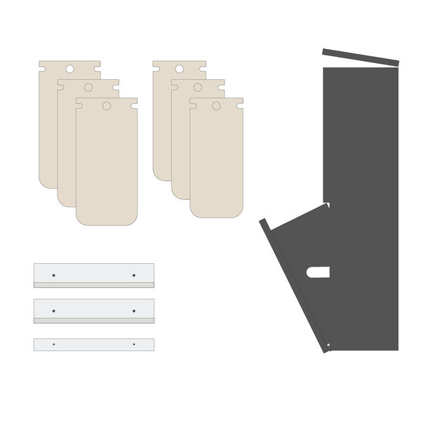 SORTED Standard Tall Waste Sorting, carbon grey, DesignLife