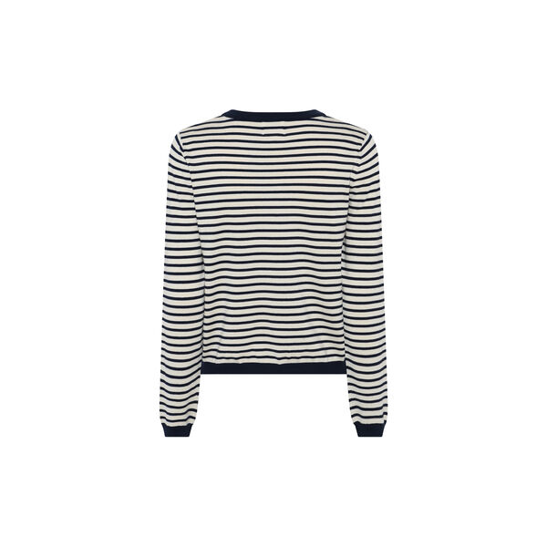 Sailor L/S Knit, offwhite/navy stripe, LA RŌUGE