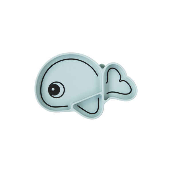 Wally Silicone Stick & Stay Plate, blue, Done by Deer