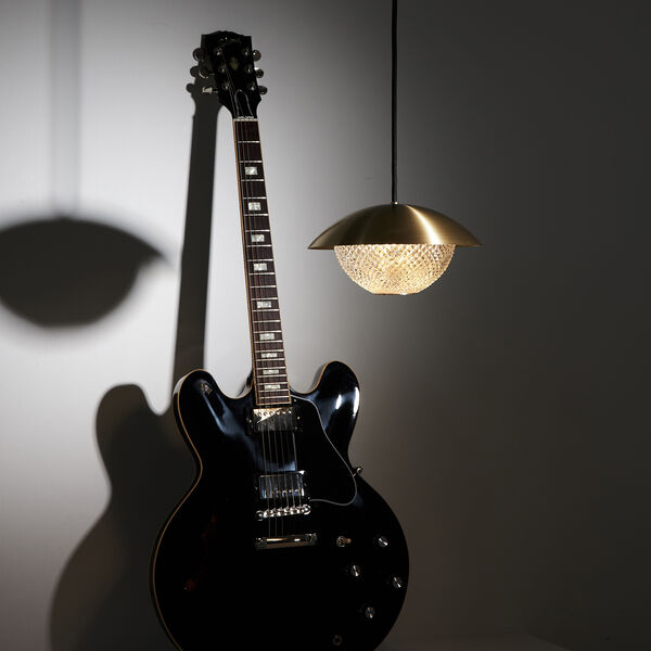 Grace Pendant, brass, Rubn