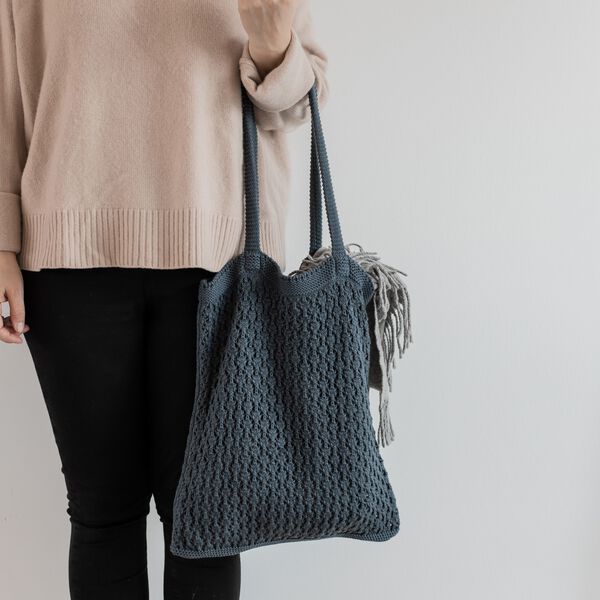 Knitted Bag, dark grey Knitted Bag, dark grey, By LOHN