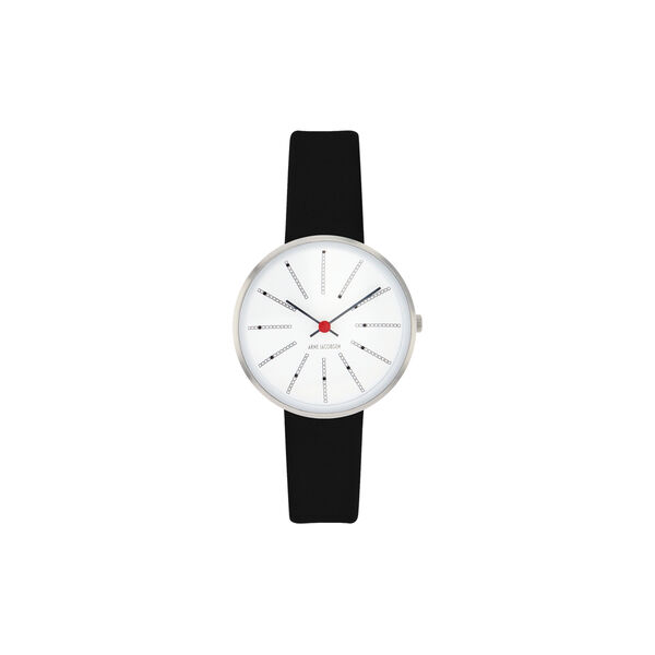 Bankers Wrist Watch, white/steel/black Bankers Wrist Watch, white/steel/black, Arne Jacobsen Watches