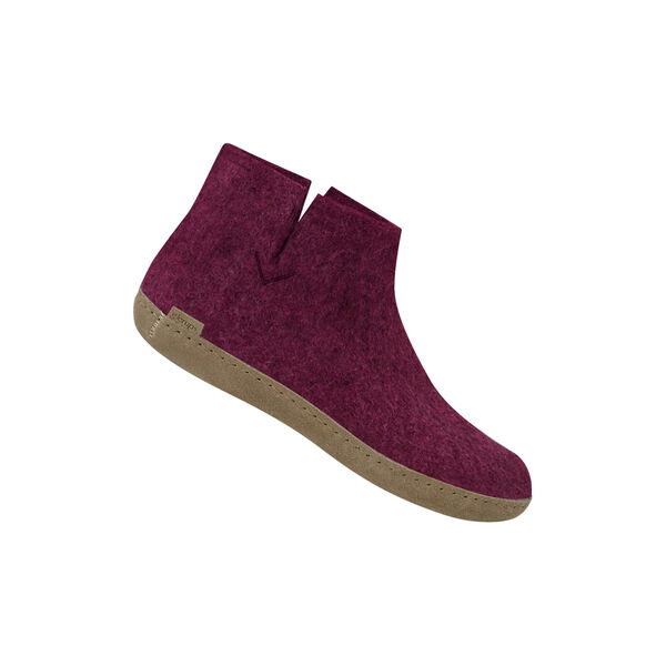 Felt Ankle Shoe, cranberry Felt Ankle Shoe, cranberry, Glerups
