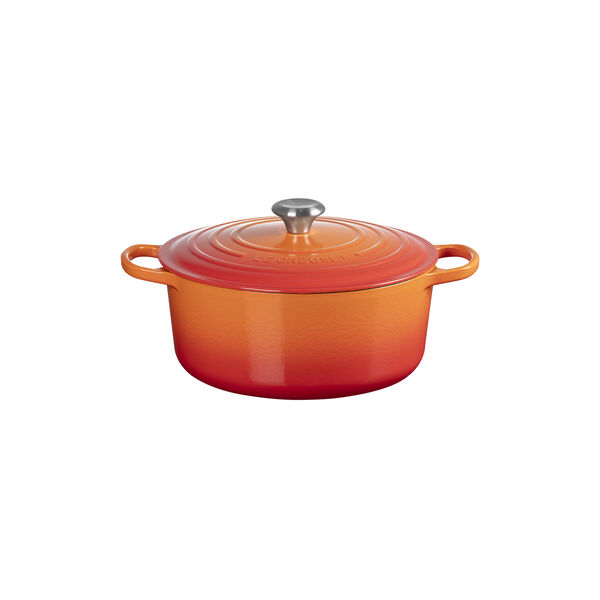 Signature round cast iron pot &Oslash; 28 cm, volcanic, Le Creuset