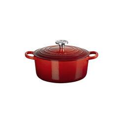 Signature Round Cocotte | 24 cm | Cerise, Le Creuset