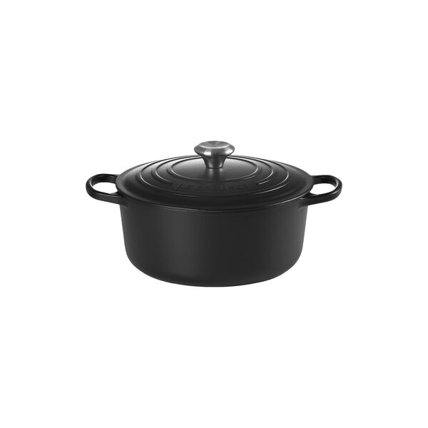 Signature round cast iron pot &Oslash; 26 cm, matte black, Le Creuset