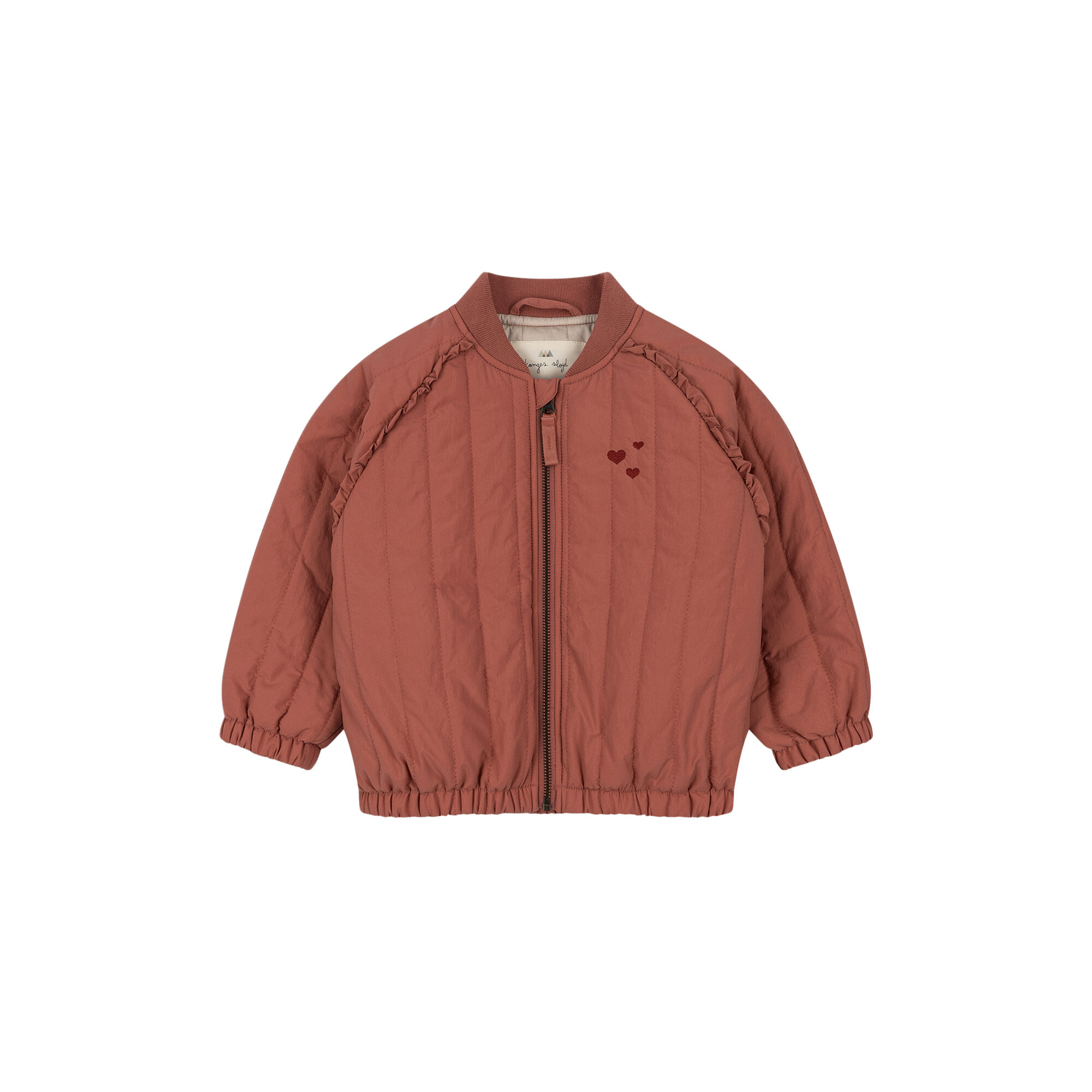 【MAISON ELLIE】tulle frill zip blouson Juno Frill Bomber Jacket, canyon rose