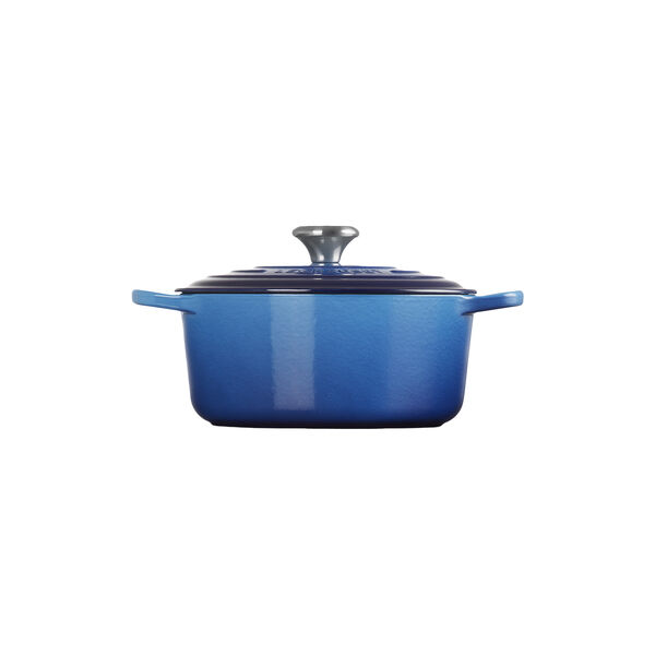 Signature round cast iron pot &Oslash; 24 cm, azure blue, Le Creuset