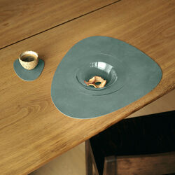 Nupo glass mat Curve, pastel green, LIND DNA