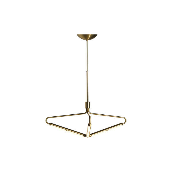 Archangel 3 415 Wide Chandelier, brass, Rubn
