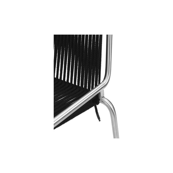 Noel Armrest Chair, steel/black linen, Thorup Copenhagen