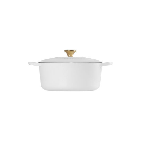 Signature round cast iron pot &Oslash; 28 cm, white, Le Creuset
