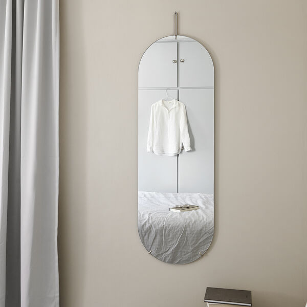 Tall Wall Mirror, chrome Tall Wall Mirror, chrome, MOEBE