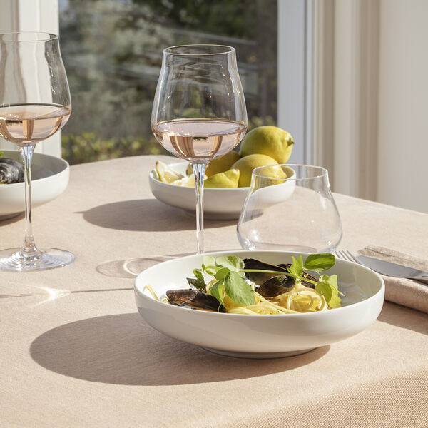 KOPPEL deep plate 21 cm, white, Georg Jensen